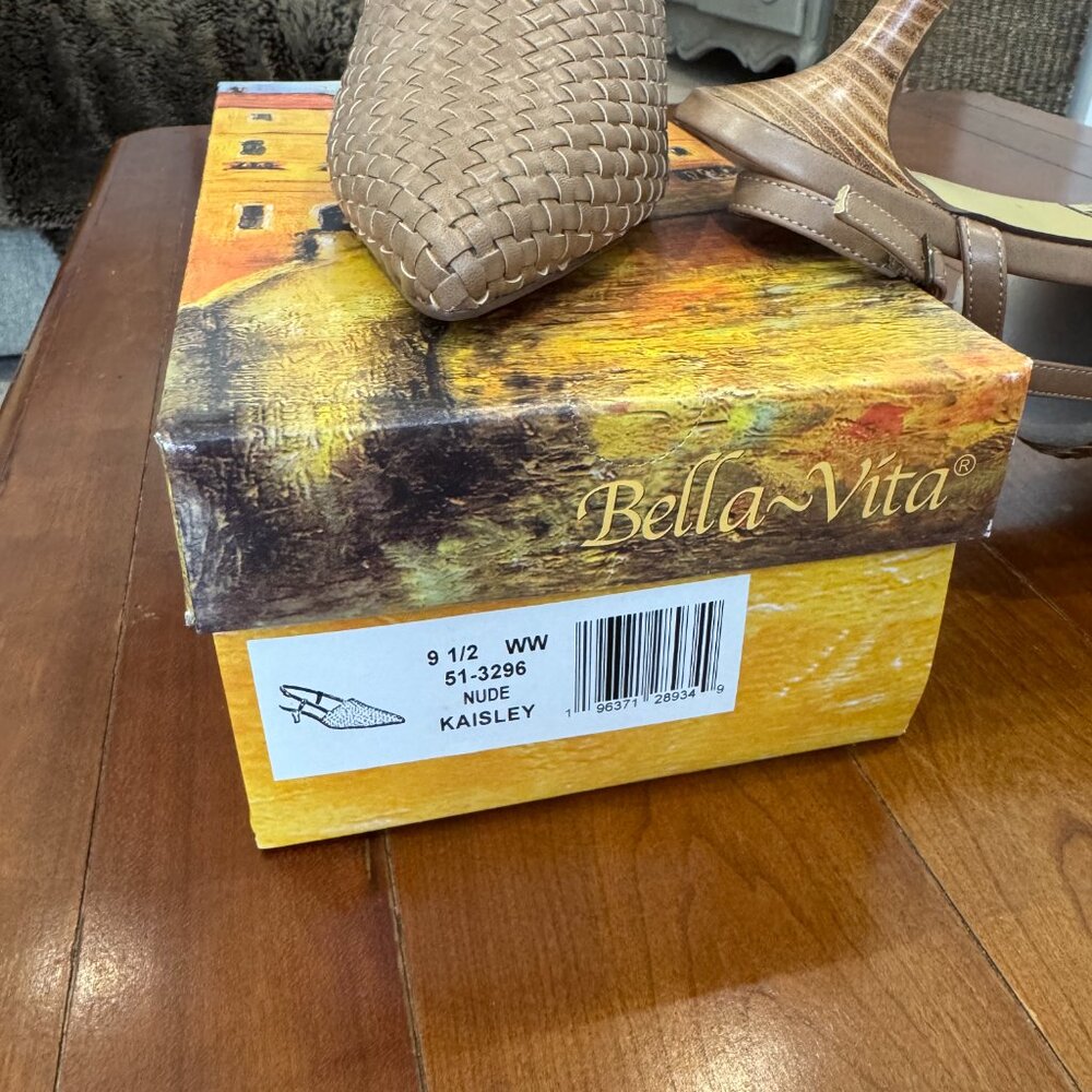 Bella Vita KAISLEY Slingback Pump 9.5 WW Wide Witdh weave pump